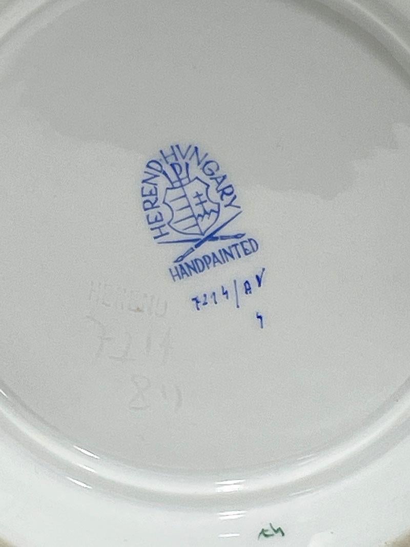 Cache-pots en porcelaine de Hongrie Herend « Bouquet d'Apponyi vert chinois » Bon état - En vente à Delft, NL