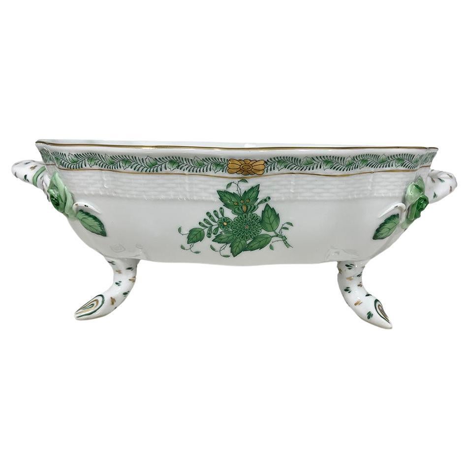 Herend Hungría Porcelana "Ramo chino Apponyi Verde" Frutero
