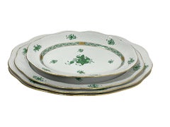 Herend Hungary Porcelain "Chinese Bouquet Apponyi Green" Serving dishes