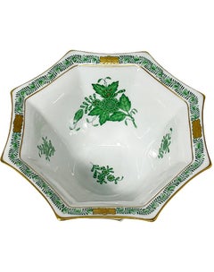Herend Hungary Porcelain "Chinese Bouquet Apponyi Green" Small Bowl