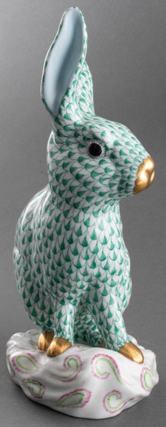 Herend Hungary Porcelain Rabbit Figure