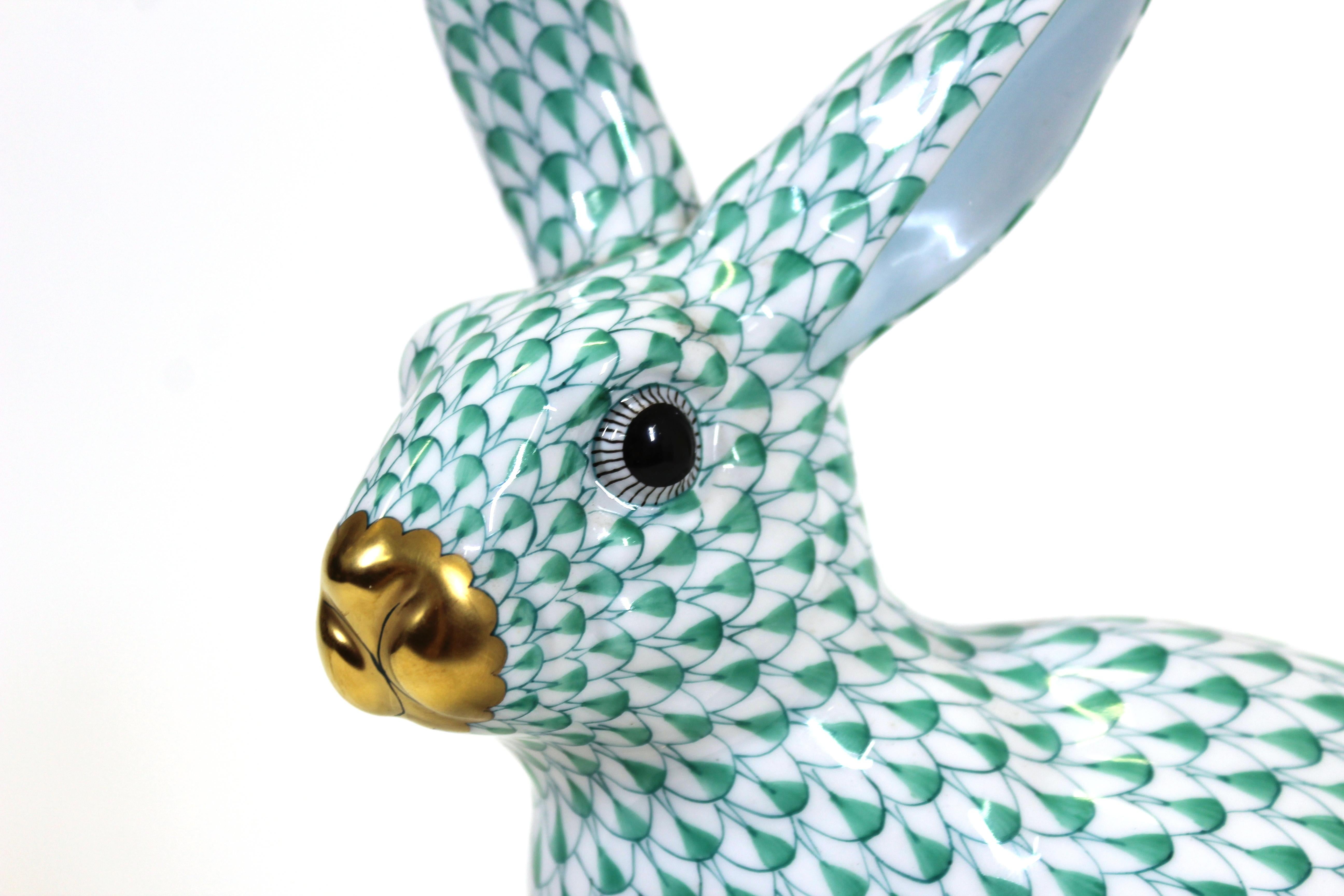 Herend Hungary Porcelain Rabbit Figure In Good Condition In New York, NY