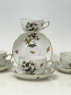 Herend Hungary Porcelain "Rothschild" Cups and saucers
