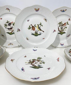 Herend Hungary Porcelain "Rothschild" Plates and cup and saucer