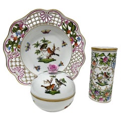 Herend Hungary Porcelain Rothschild Set, 1960-1980