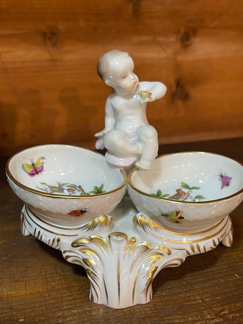 Cantinette di sale in porcellana Herend Hungary, Rotschild in vendita 4