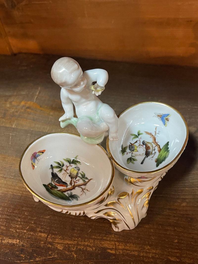 XX secolo Cantinette di sale in porcellana Herend Hungary, Rotschild in vendita