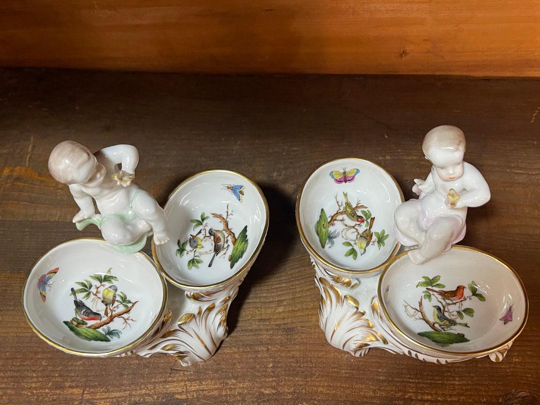 Porcellana Cantinette di sale in porcellana Herend Hungary, Rotschild in vendita