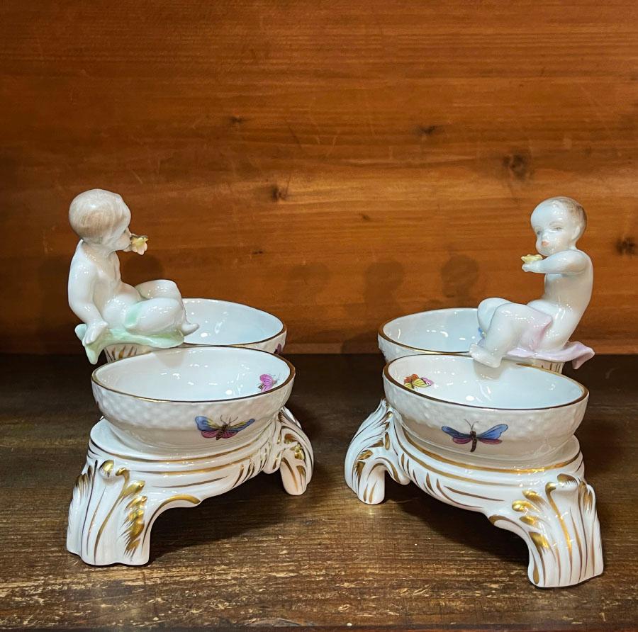 Cantinette di sale in porcellana Herend Hungary, Rotschild in vendita 3