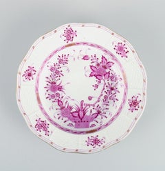 Herend, Indian Basket Raspberry, Hungary, a Set of Two Large Deep Plates