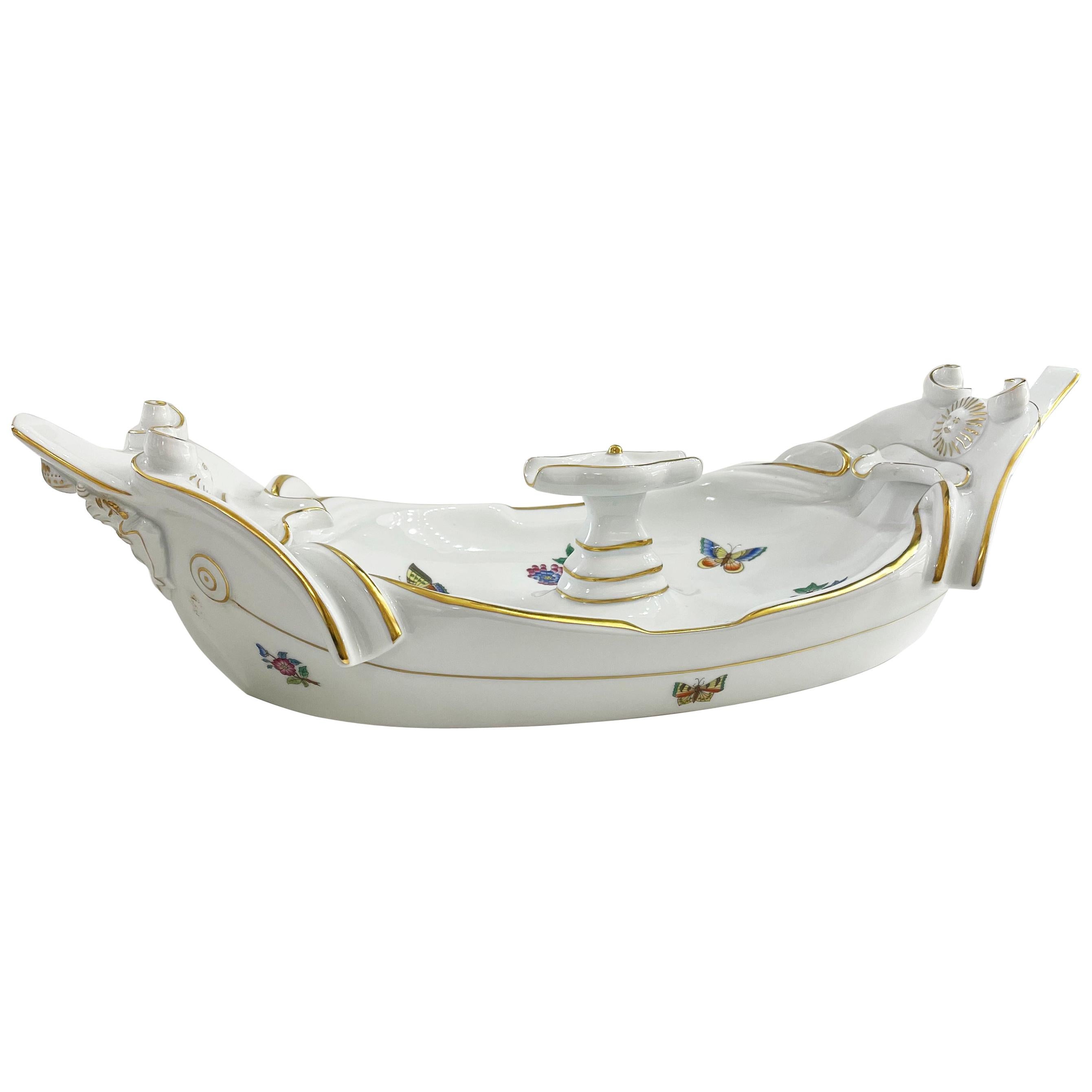 "Barcaccia" Fountain Herend Porcelain Centerpiece Exclusive for SERRA For Sale