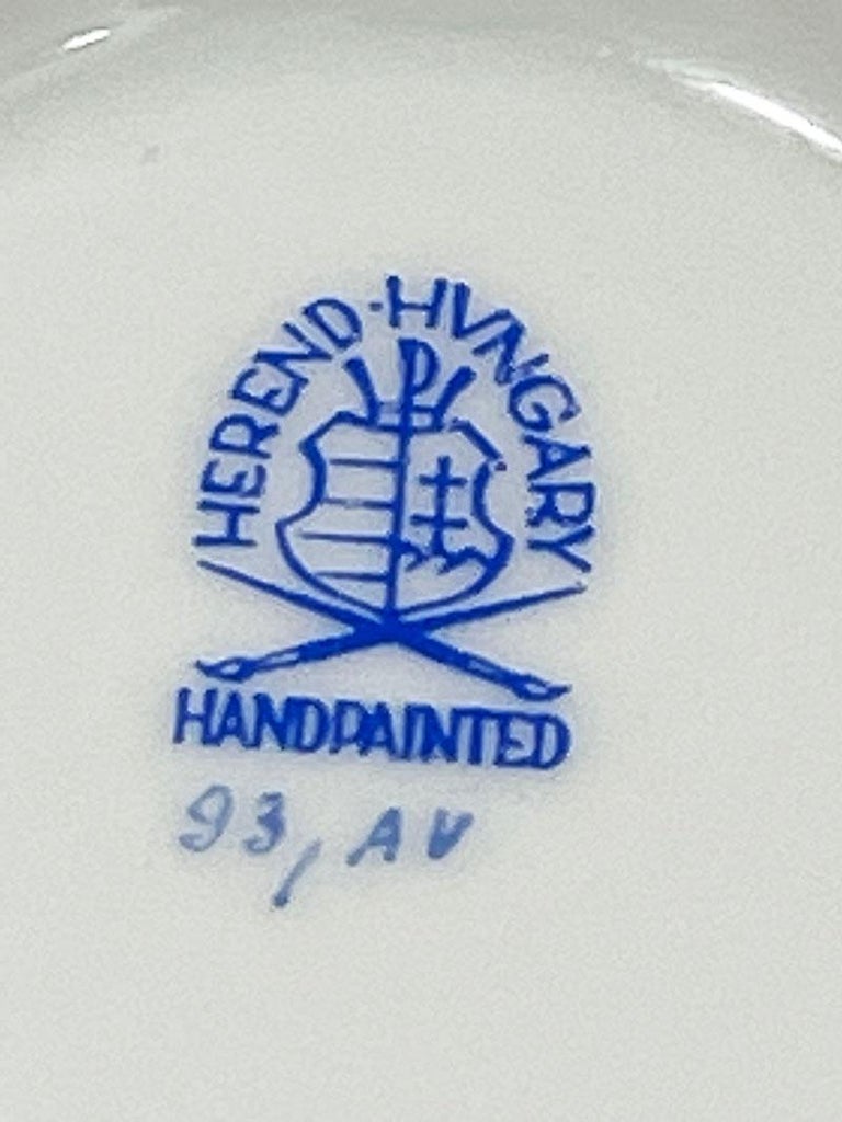 Herend Porcelain "Chinese Bouquet Apponyi Green" Tureen with Handles