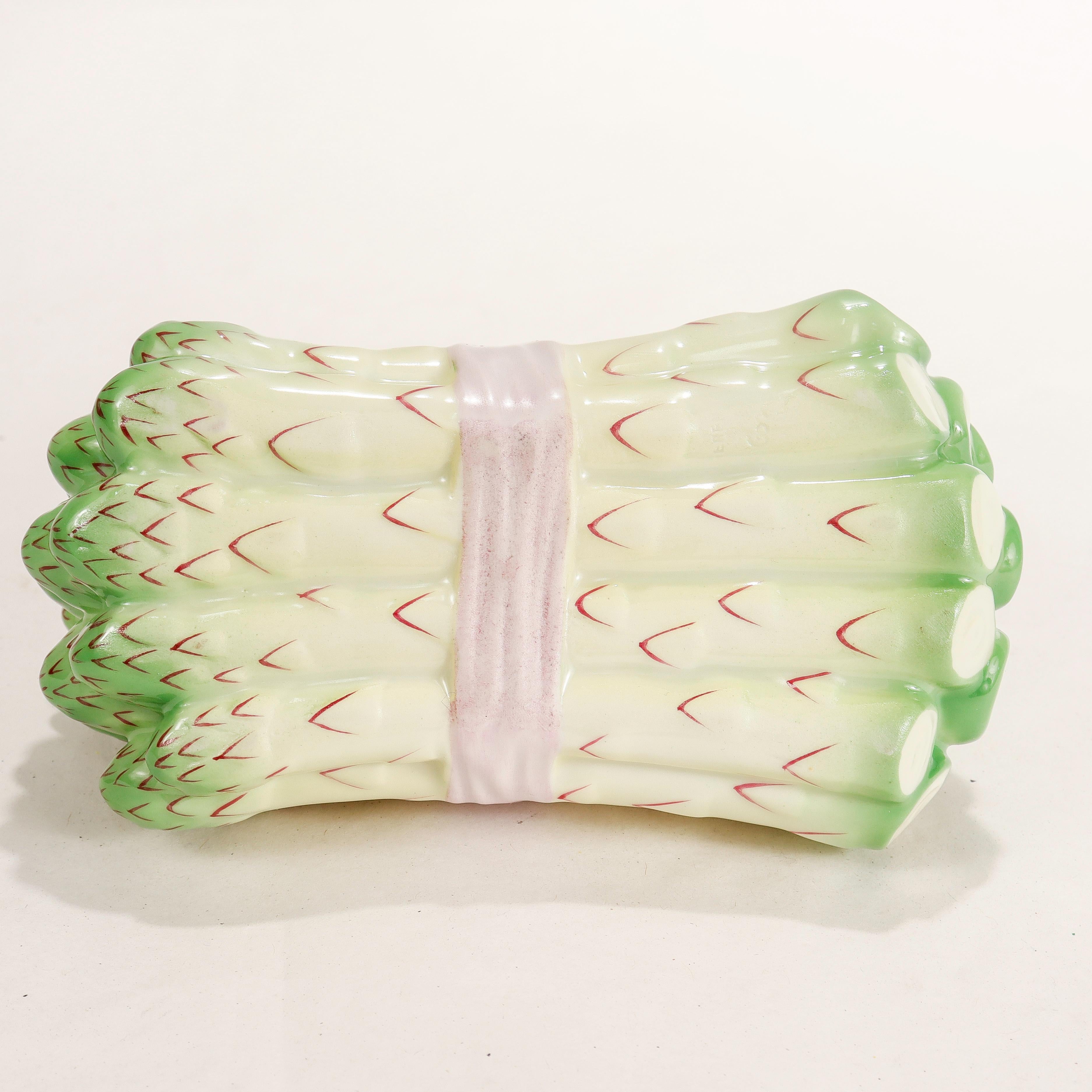 Herend Porcelain Figural Asparagus Covered Box Model No. 6070/C  For Sale 4