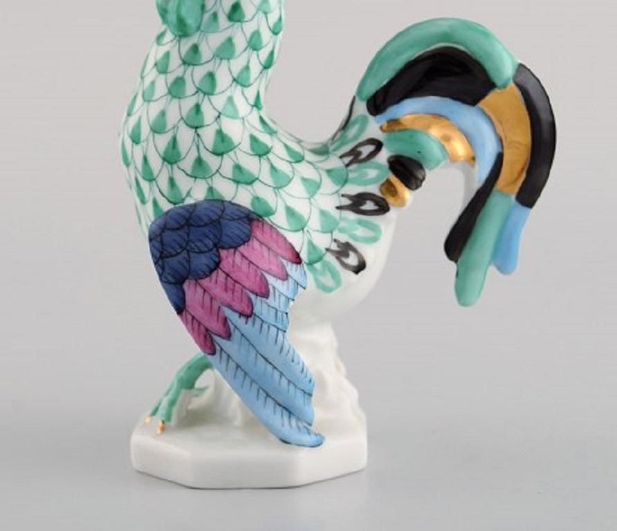 Hungarian Herend Porcelain Figure, Colorful Rooster, 1980s