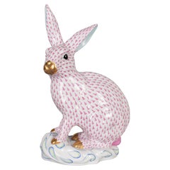 Herend Hand Painted Porcelain Large Rabbit