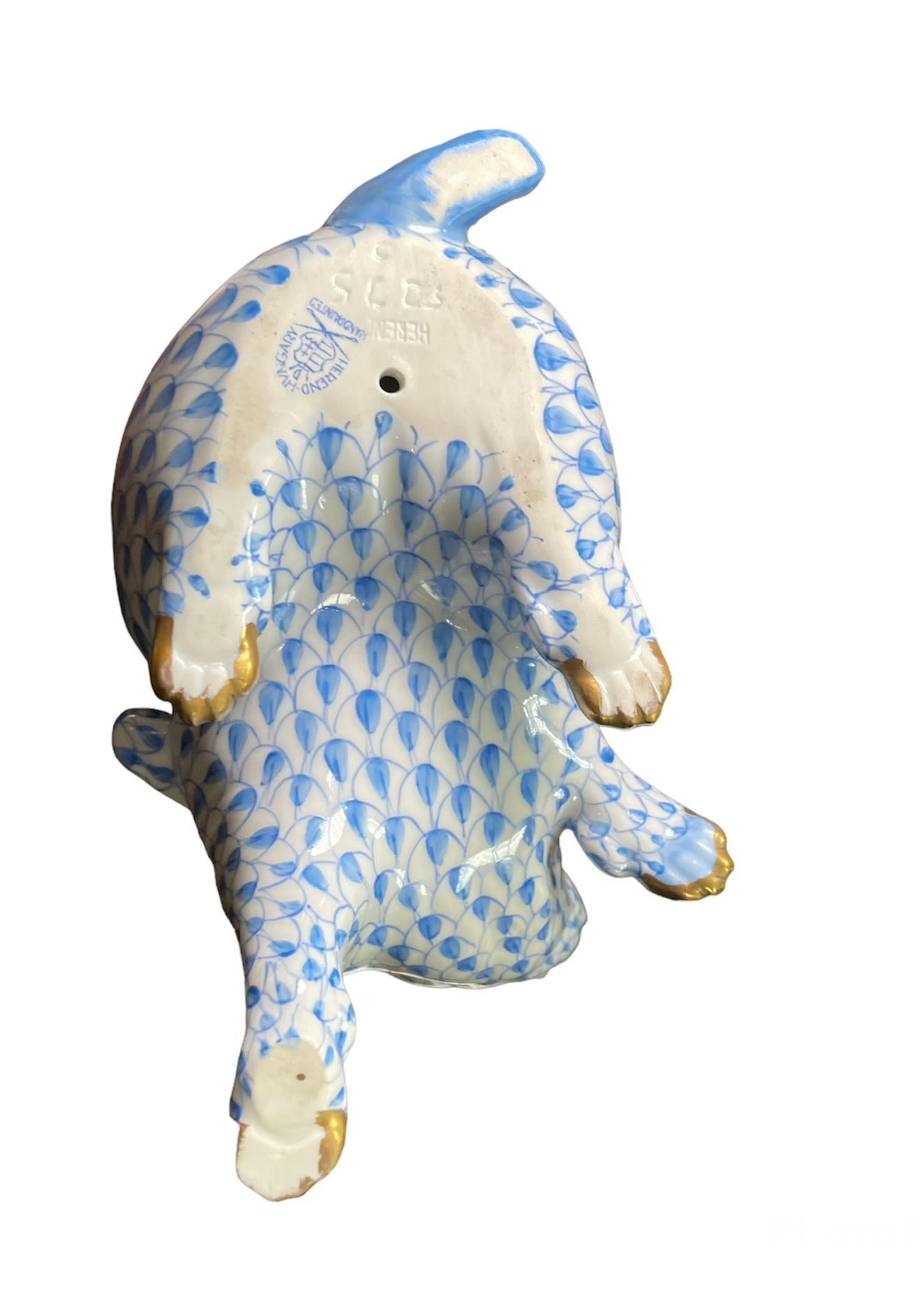 Art Deco Herend Porcelain Hand Painted Rabbit