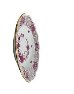Herend Porcelain "Indian Basket Purple" Extreme Large Wall Plate, "20 Inch"
