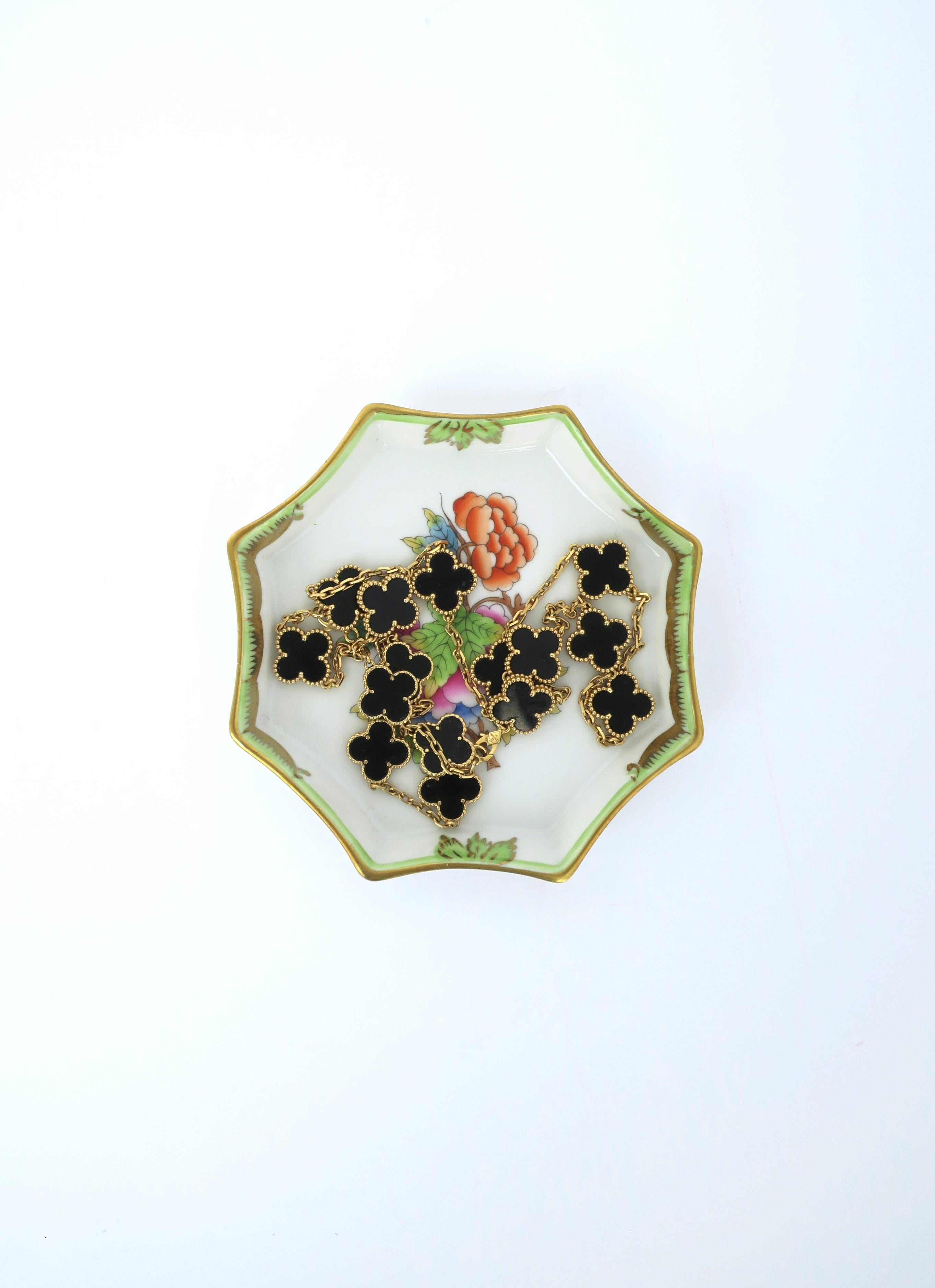 20th Century Herend Porcelain Jewelry Dish  For Sale