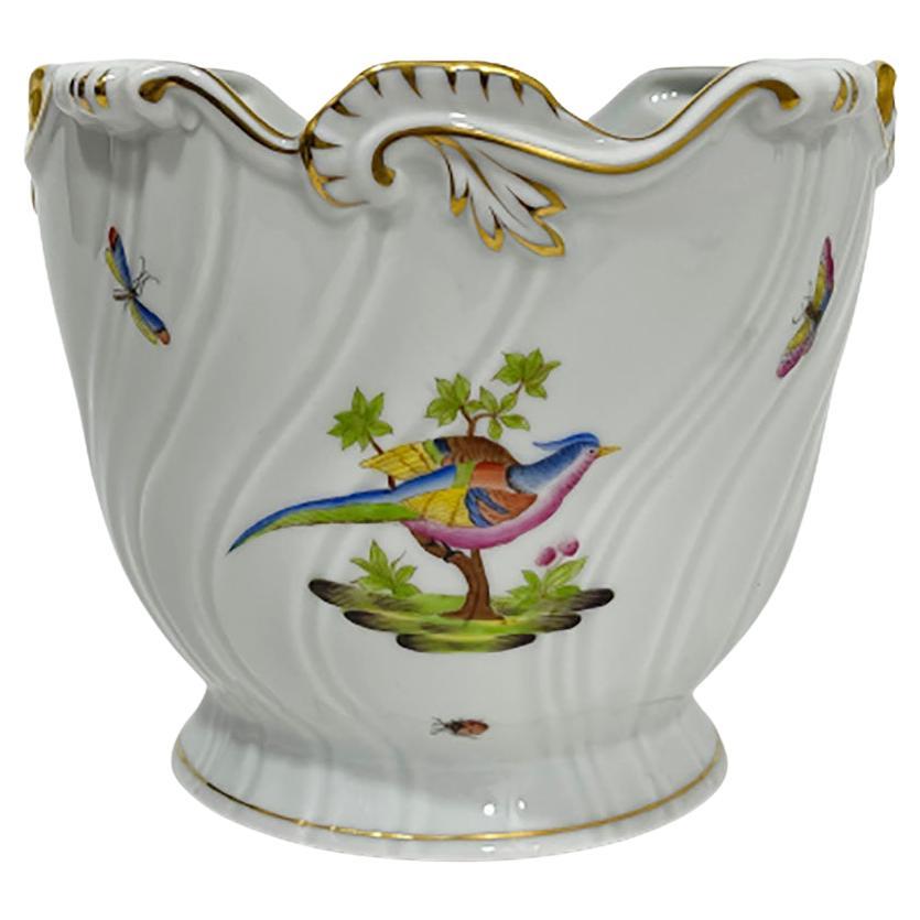 Herend Porcelain Pheasant Pattern Cachepot For Sale