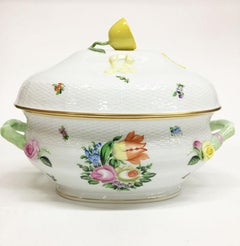 Herend Hungary Porcelain "Printemps Pattern" Tureen with Handles