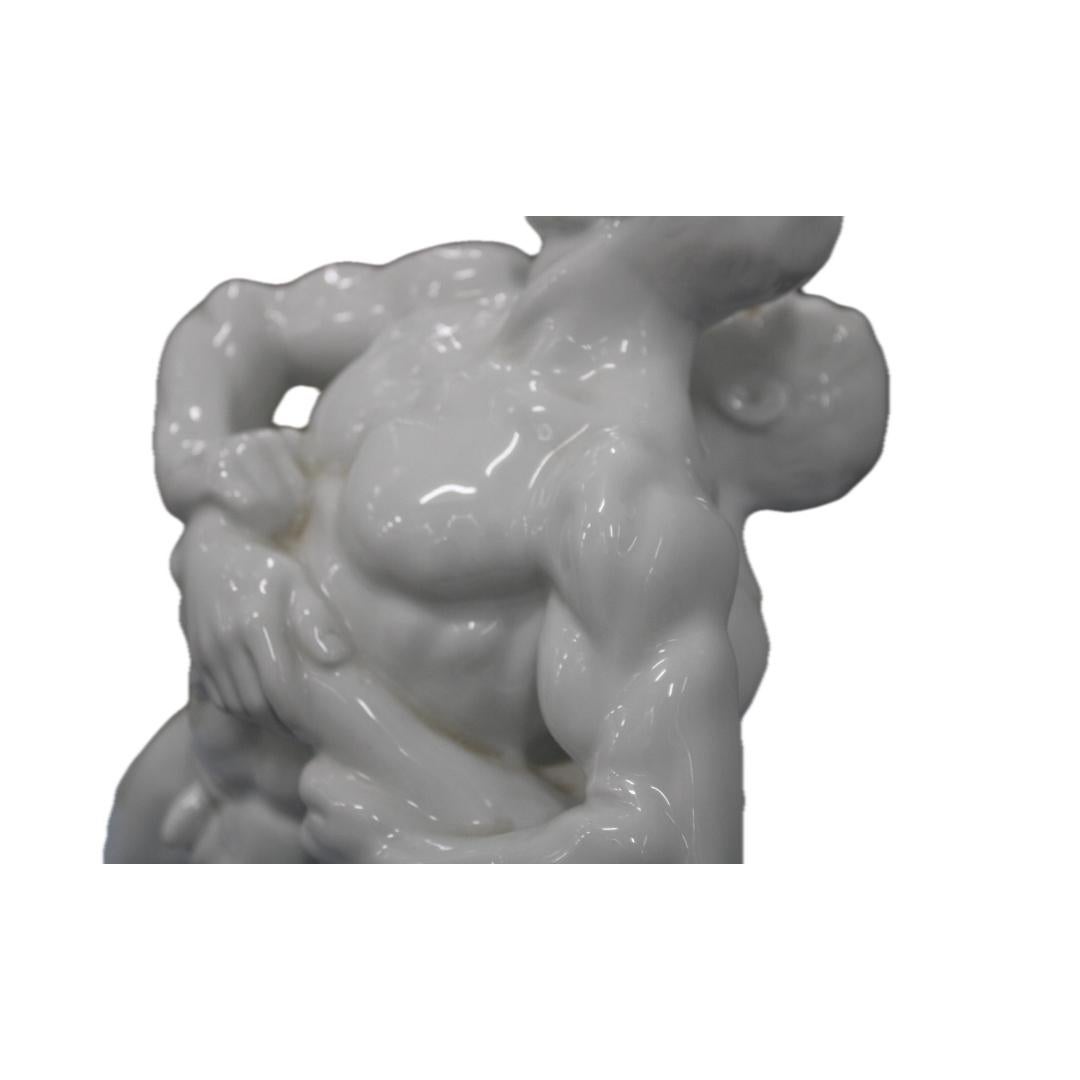 Herend Porcelain Sculpture of Olympic Wrestlers 2