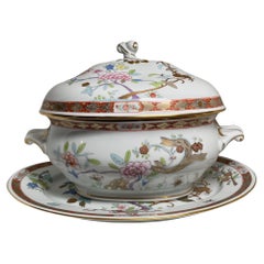 Herend Porcelain Set of Oval Soup Tureen and Large Platter