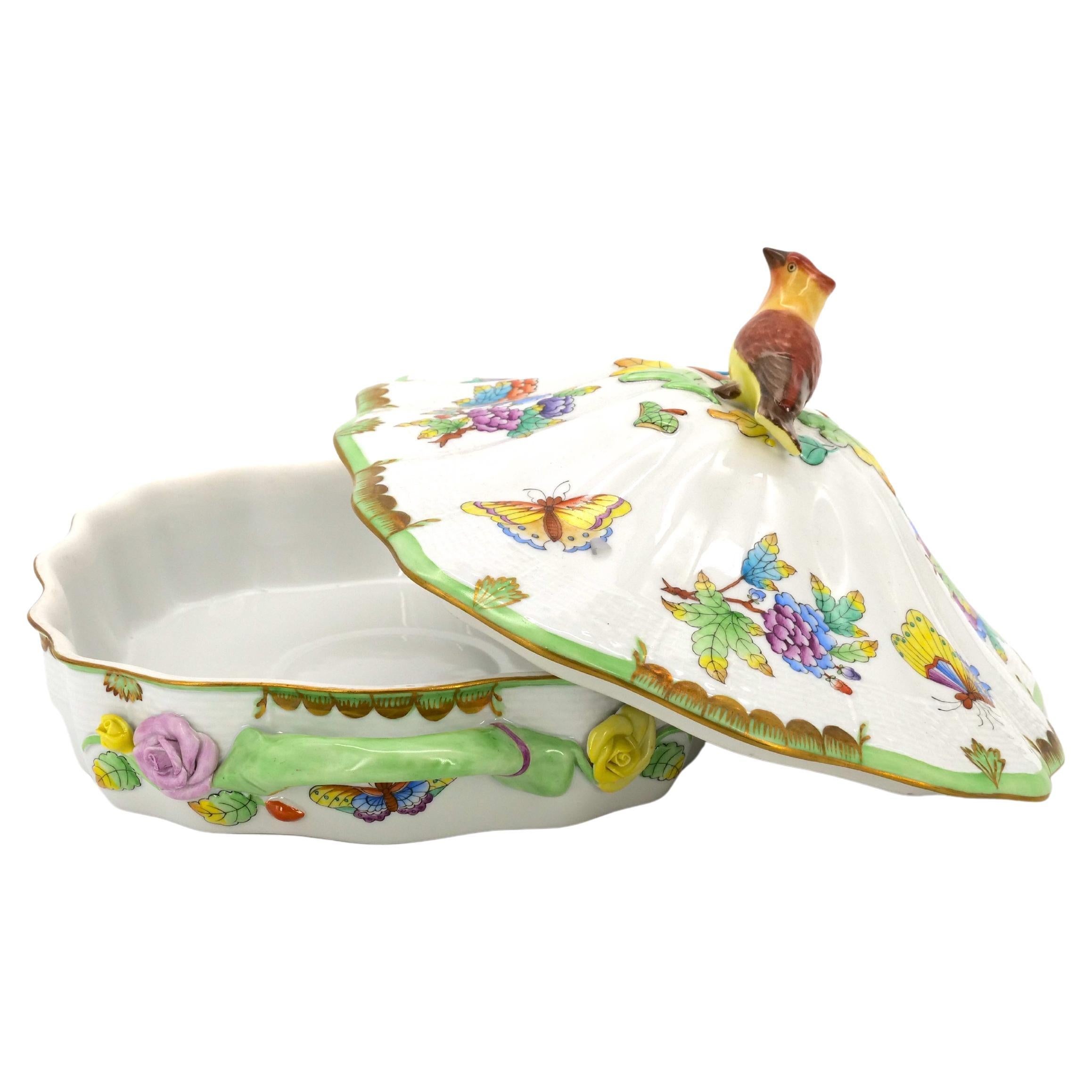 Hungarian Herend Porcelain Tableware Covered Bowl / Tureen