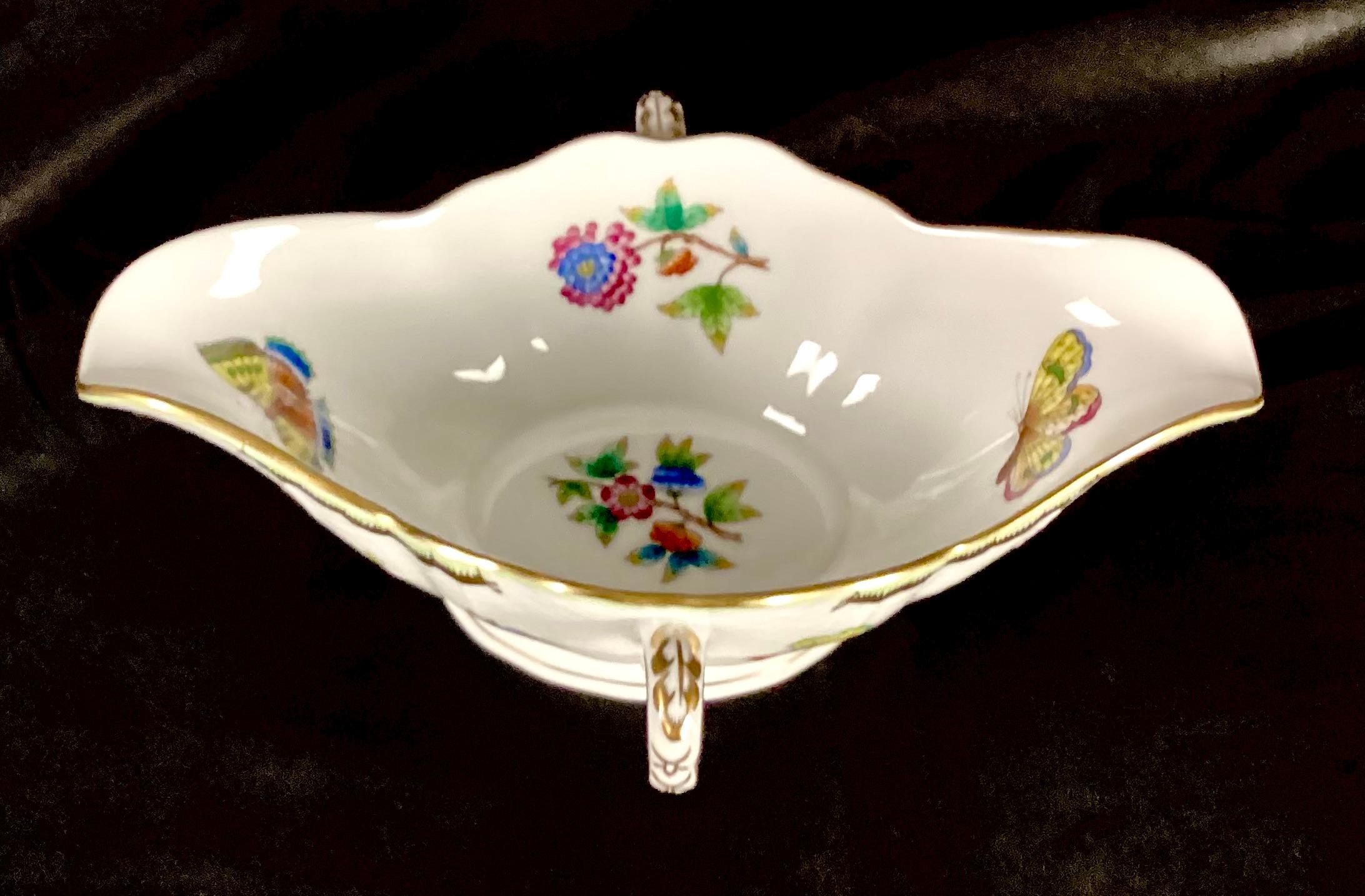 Modern Herend Queen Victoria Gravy Boat For Sale