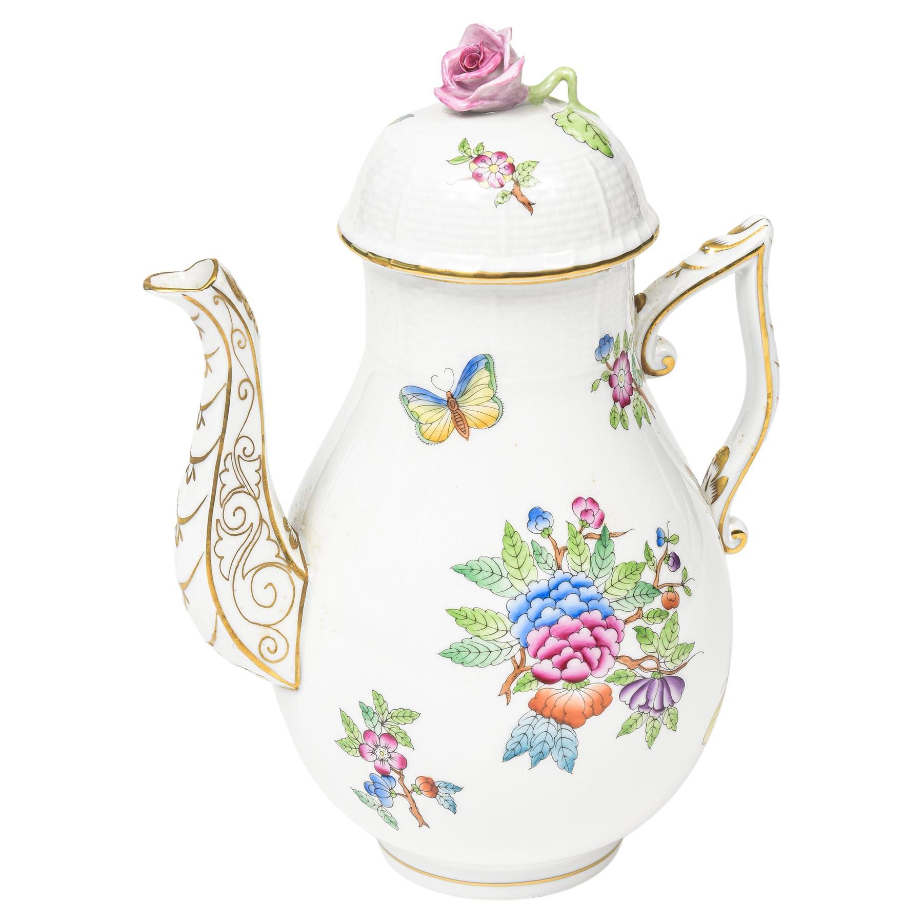 Herend Queen Victoria Older Coffee Pot For Sale