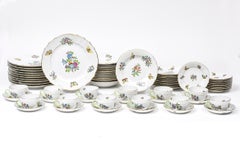 Herend Queen Victoria Older Version Dinner China Set for 11 Plus '70 Pieces'