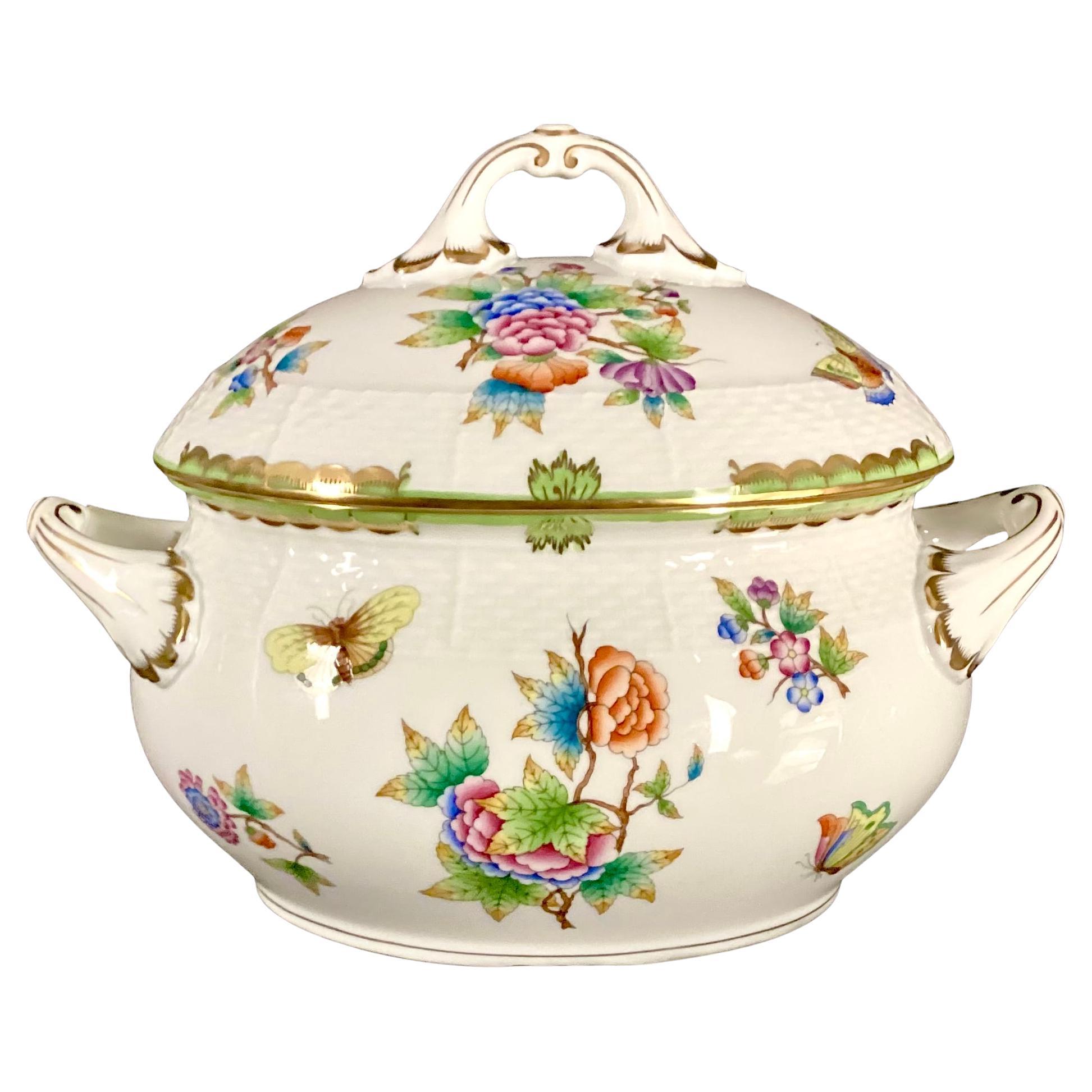 Zuppiera Herend Queen Victoria con coperchio