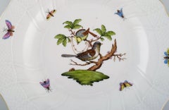 Herend Rothschild Bird Dinner Plate in Hand-Painted Porcelain, Mid-20th Century