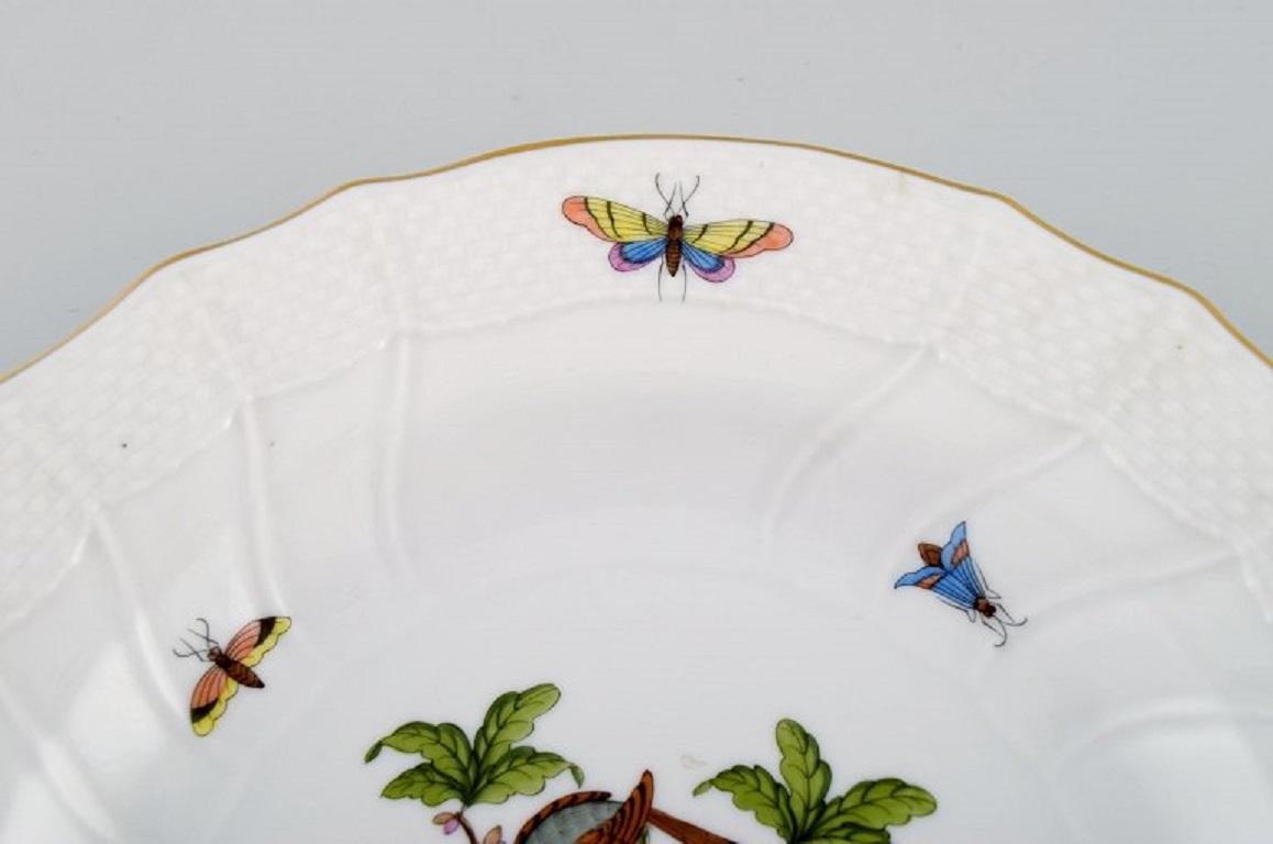 Hungarian Herend Rothschild Bird Dinner Plate in Hand-Painted Porcelain, Mid-20th Century