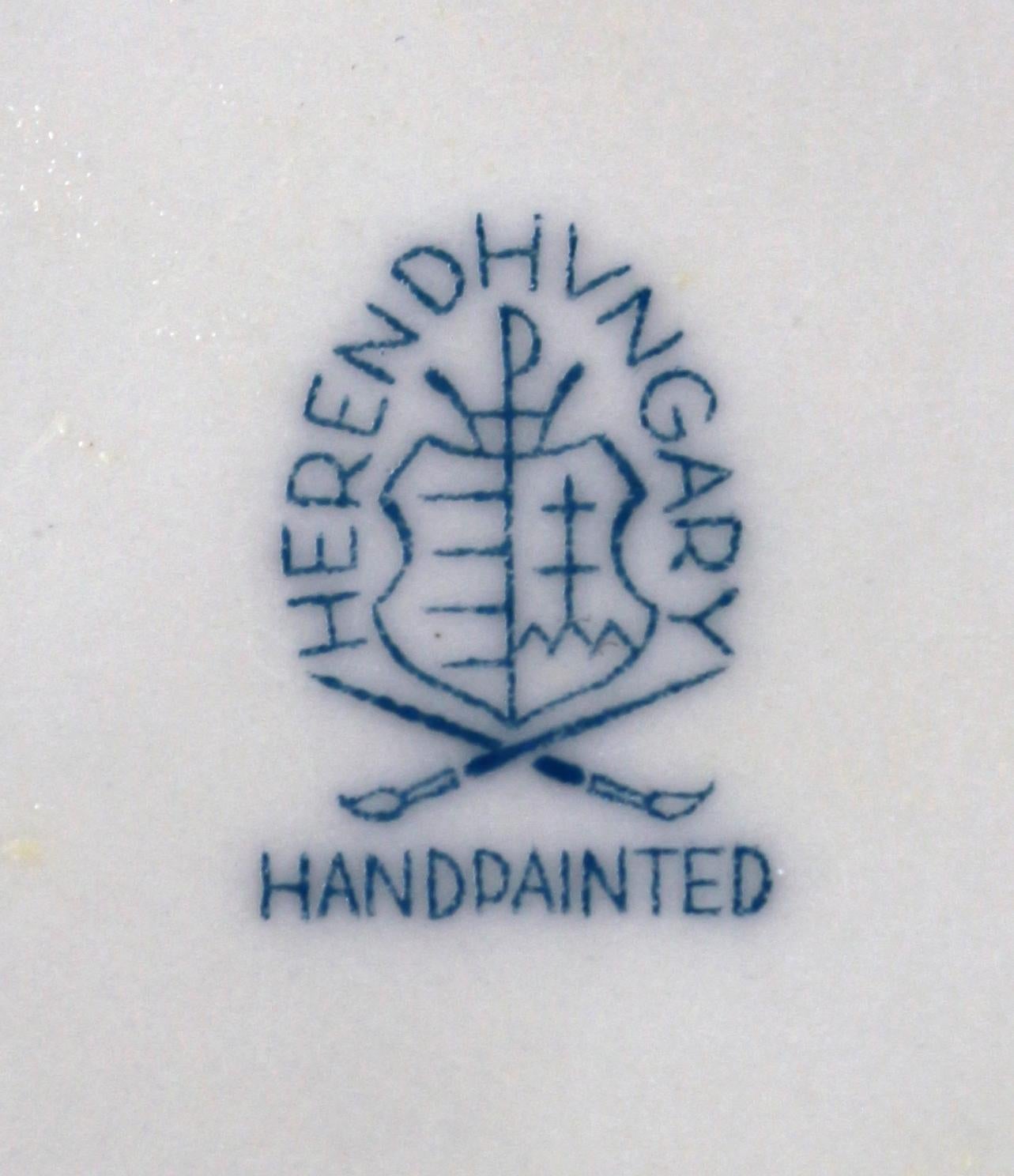 20th Century Herend Rothschild Bird Pair of Serving Dishes