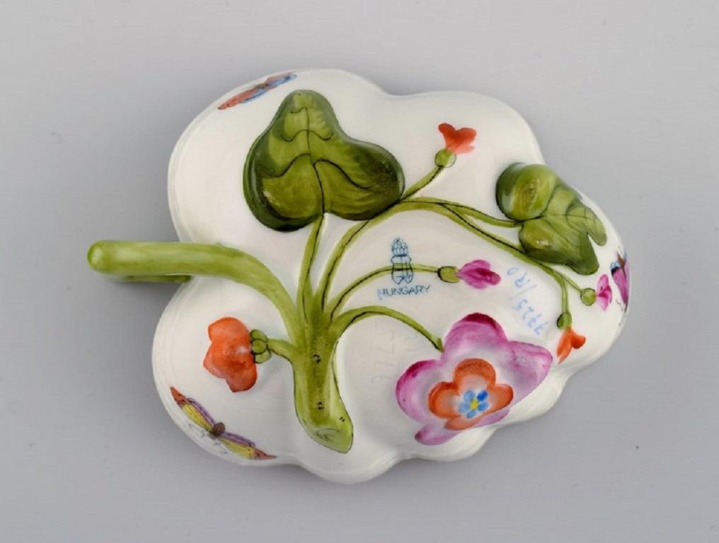 Hungarian Herend Rothschild Bird, Porcelain Butter Pad and Small Bowl with Handle