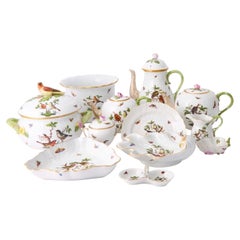 Herend Rothschild Bird Serving Set ~ 8 Pieces