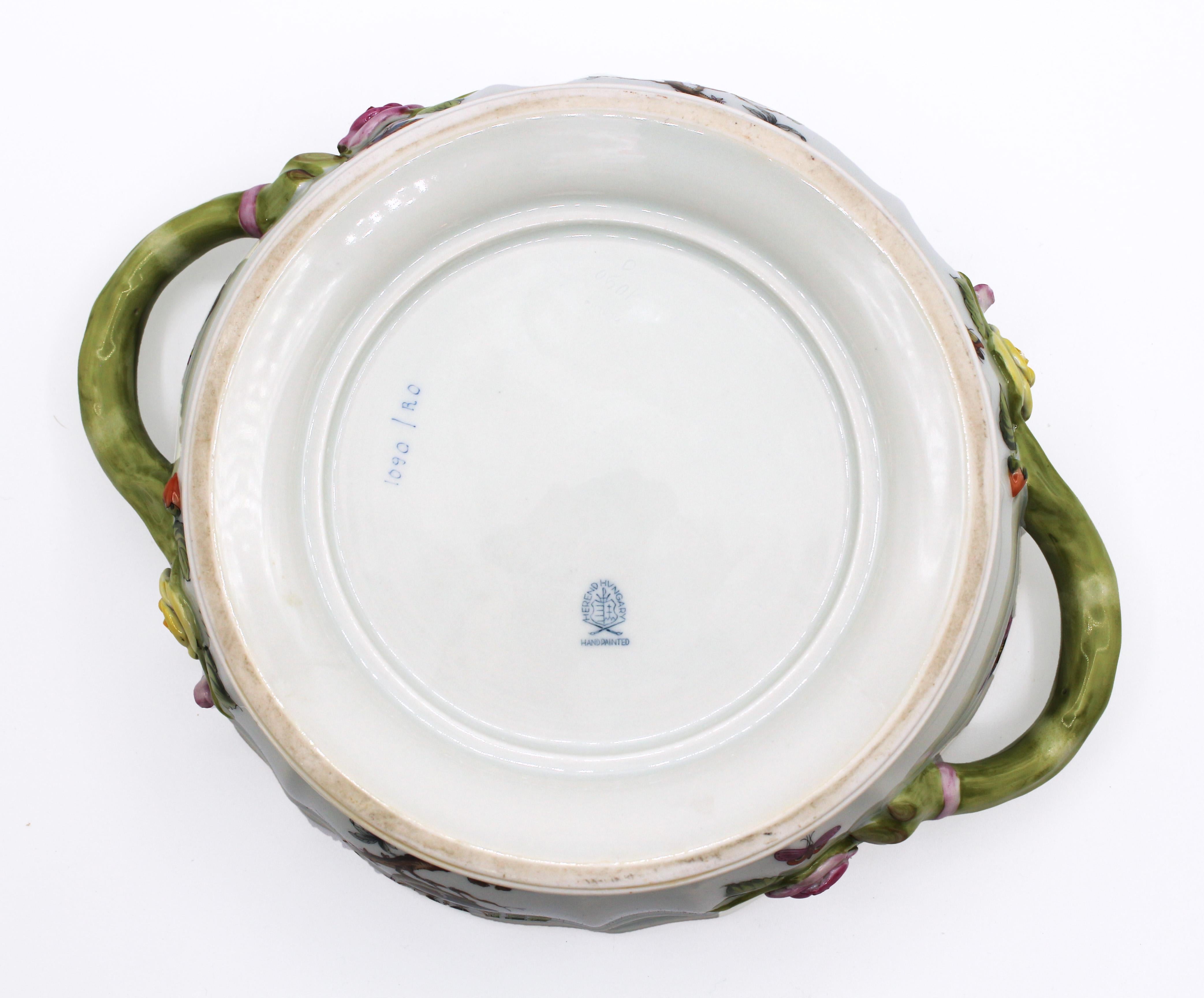 Porcelain Herend Rothschild Bird Vegetable Dish