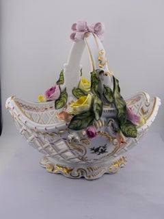 Herend Rothschild Hand-Painted Basket
