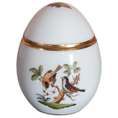 Herend "Rothschild" Hand Painted Porcelain Egg Box, Hungary, New, 2021