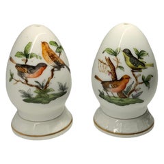 Herend Rothschild Hand Painted Porcelain Pair of Salt and Pepper Shakers