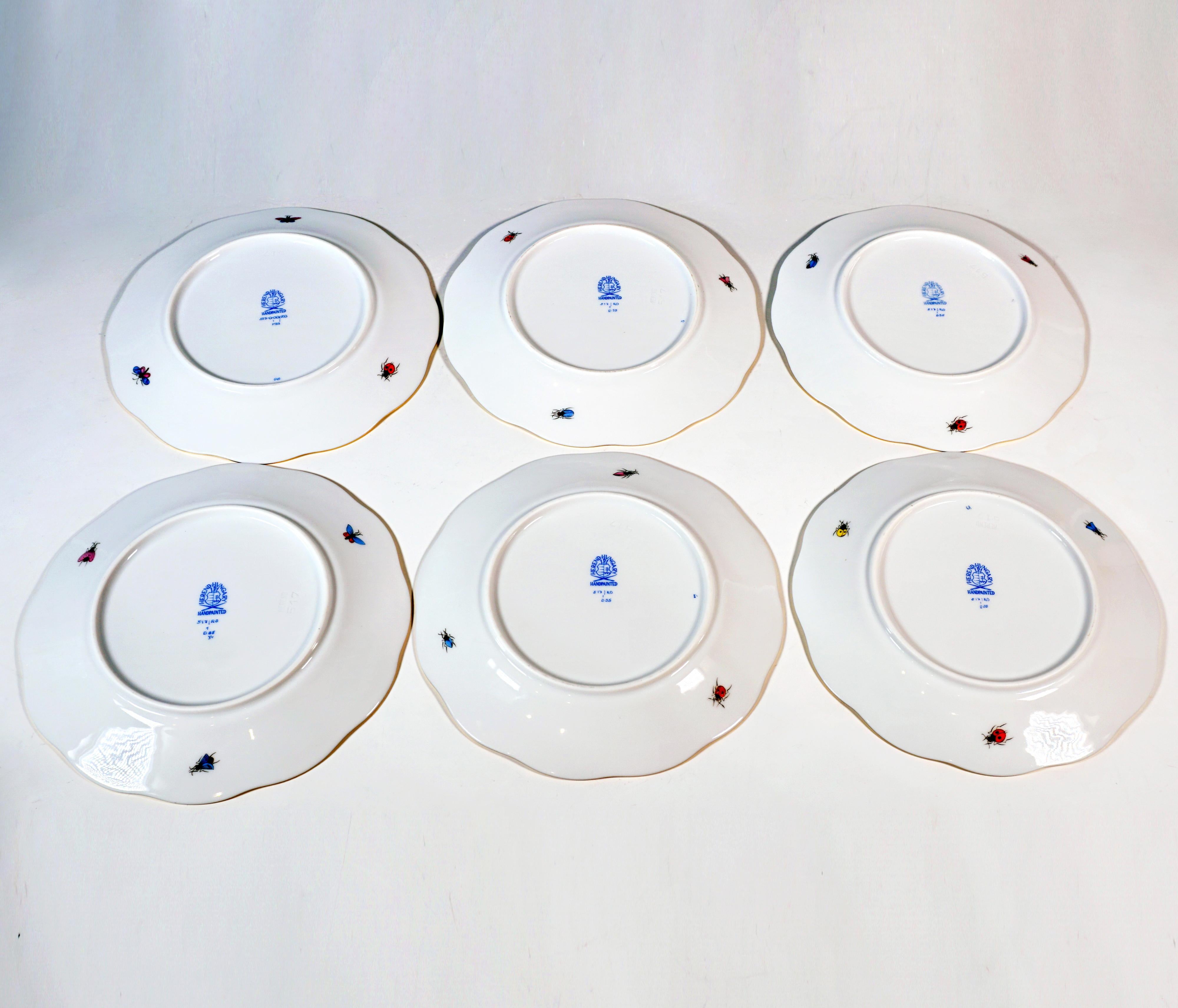 Herend Rothschild Oiseaux Service à thé et à dessert pour 6 personnes, Hongrie, 20e siècle en vente 1