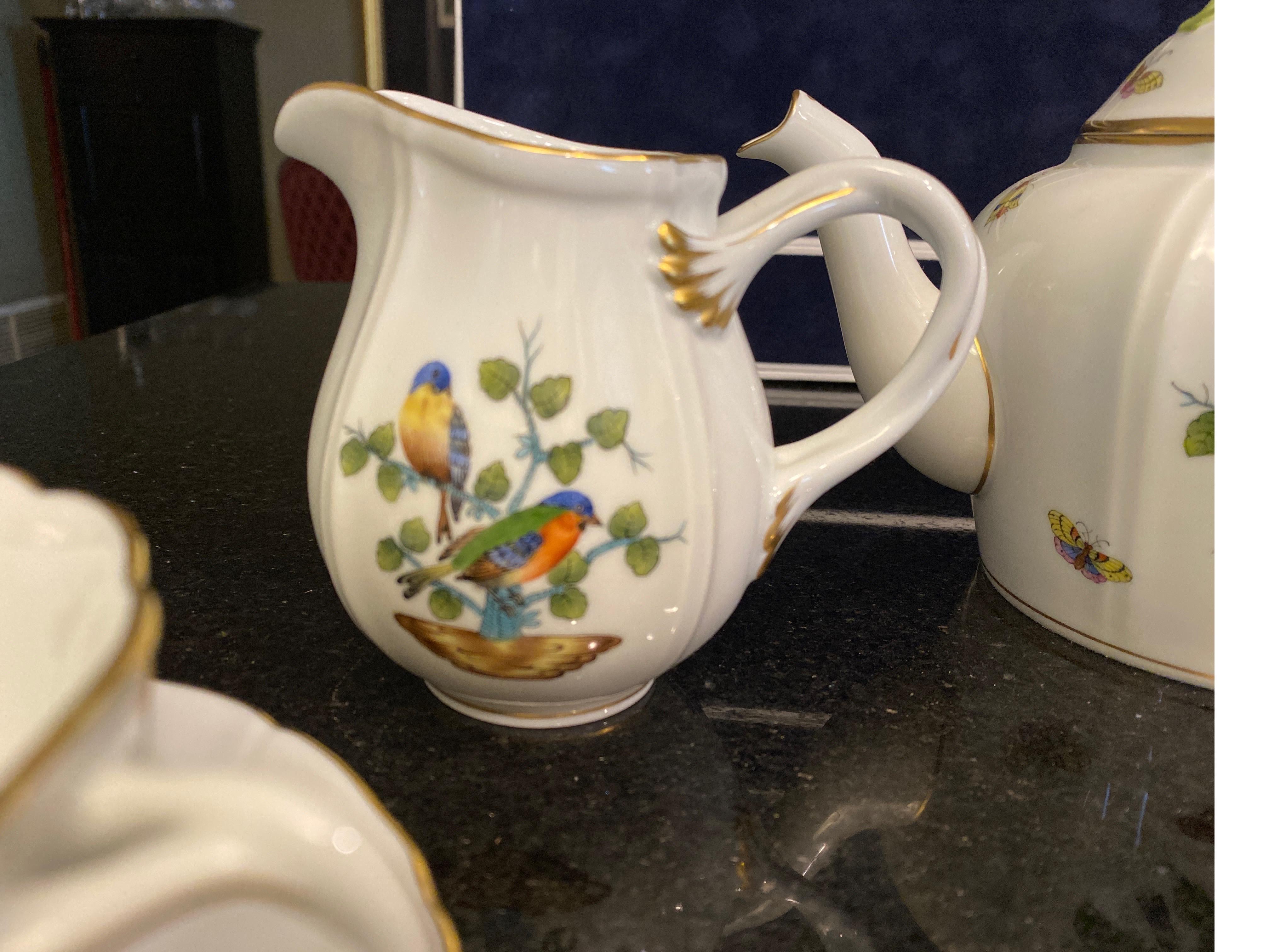 Hungarian Herend Rothschild Tea for Two Set
