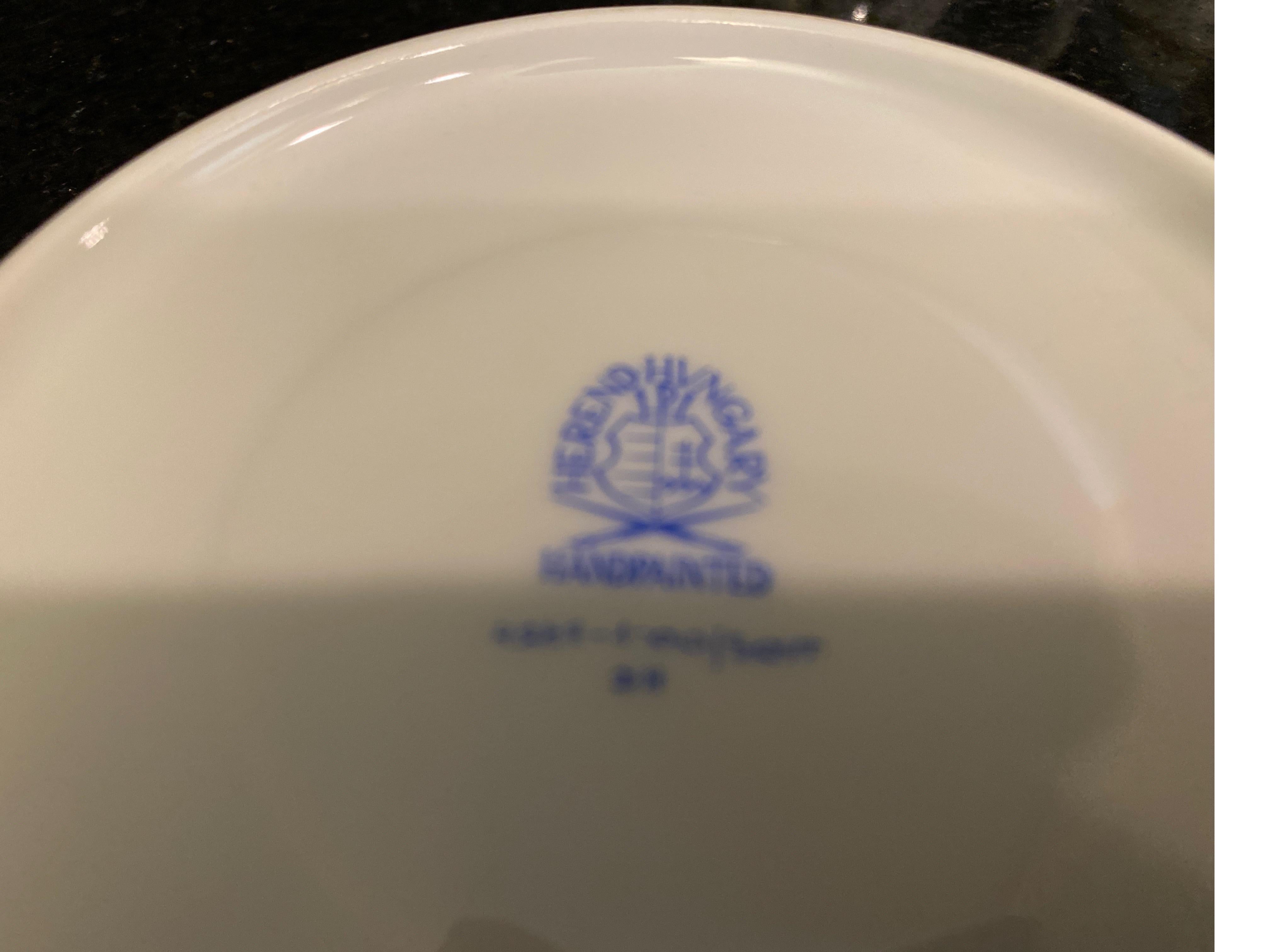 Porcelain Herend Rothschild Tea for Two Set