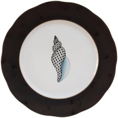 Herend "Shell" Hand Painted Hungarian Porcelain Dessert Plate, Modern