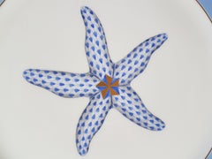Herend "Starfish" Hand-Painted Hungarian Porcelain Dessert Plate, Modern