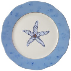 Herend "Starfish" Hand-Painted Hungarian Porcelain Dessert Plate, Modern