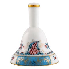Vintage Herend Table Bell in Hand-Painted Porcelain with Flowers and Gold Decoration