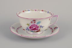 Herend, three pairs of large porcelain teacups.