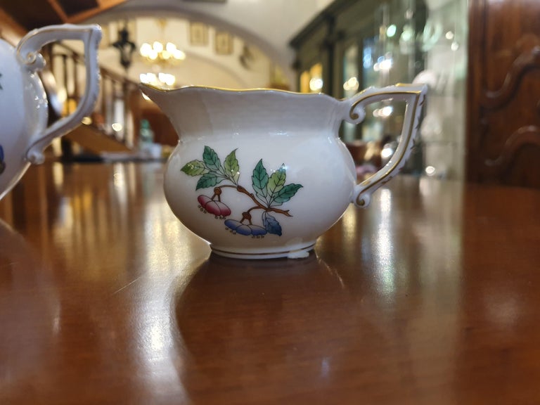 Herend "Victoria" 15 Pieces Hand Painted Porcelain Tea Service, Hungary