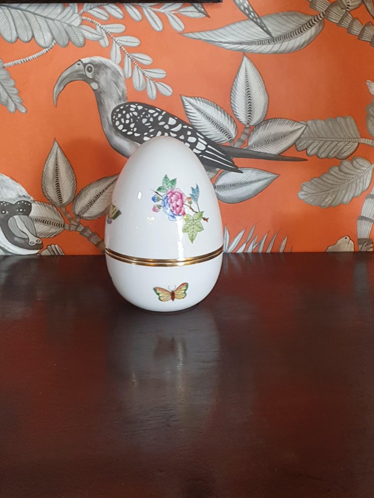 Herend "Victoria" Hand Painted Porcelain Egg Box, Hungary, 2021, New at 1stDibs